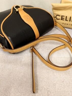 Vintage Celine Leather Shoulder Bag